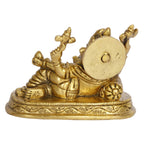 ARTVARKO Brass Ganesh Resting Statue Murti Blessing Ganesha Idol Vinayak Ganpati for Home Entrance Décor Temple Puja Gift.