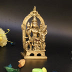 ARTVARKO Brass Vishnu Laxmi on Garuda Dev Murti Statue Showpiece for Decoration & Puja Temple Home Décor