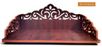 DIVOKAH® MDF Wooden Temple/Wooden chowki/Laddo Gopal Jhula/Swing/God singhasan (8 MM Plywood Thickness) (WDN CHOWKI)