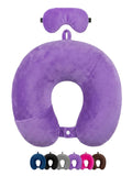 Vissco Tra-Well Ergonomic Memory Foam Neck Pillow with Gel Eye Mask Travel Neck Pillow for Sleeping Cervical & Orthopedic Support Contoured Design for Men & Women