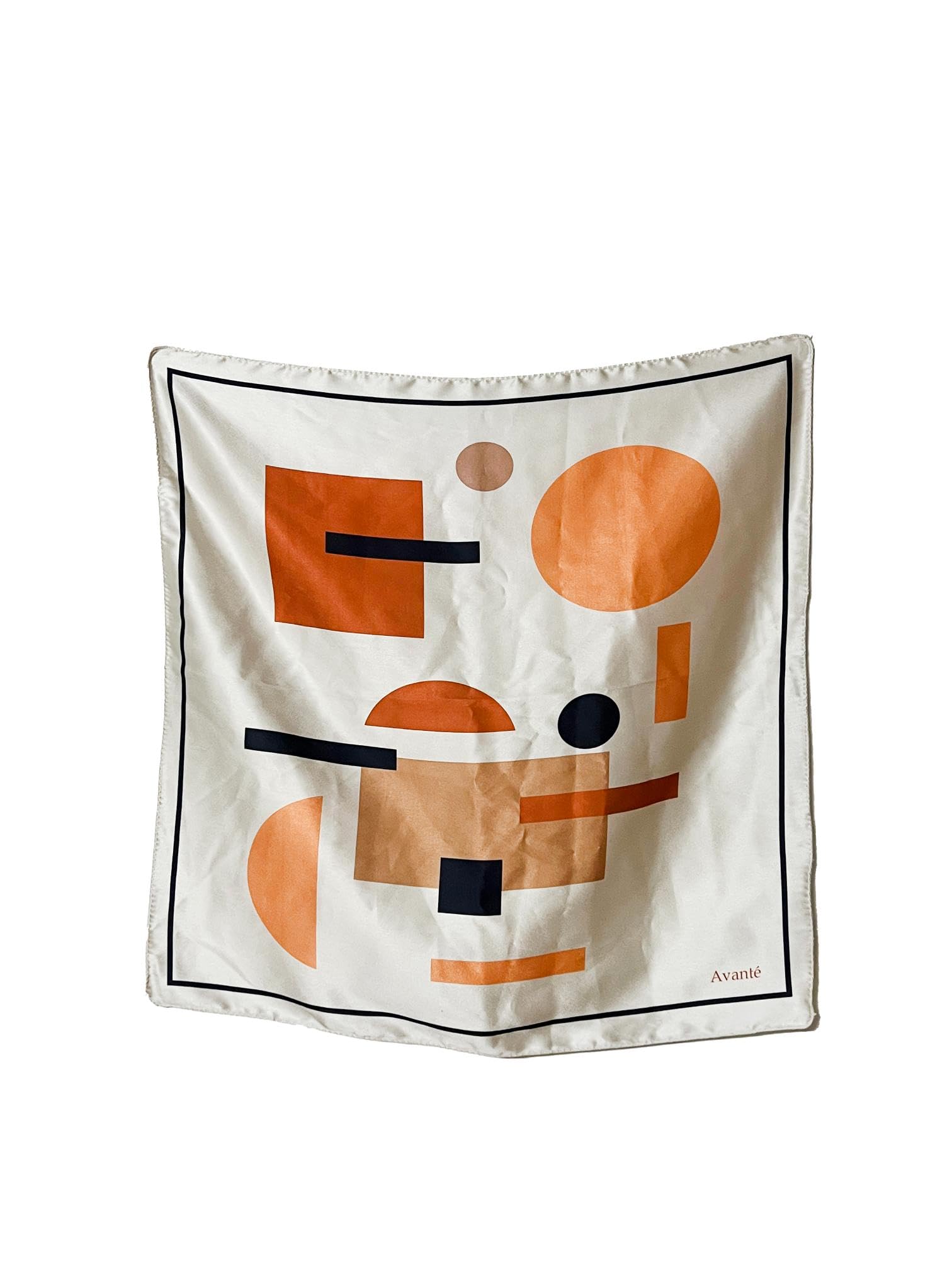 NK Textiles Women's Floral Geometric Drawing Printed Square New York Style Satin Head Scarf - Neck Scarf (22x22) (3-Piece Set)