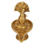ARTVARKO Brass Shivling with Sheshnag Showpiece for Pooja Shiva Lingam Statue Idol with Bholenath Nag Devta Gold Color 10 Inch 1pcs Standard.