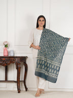 RAI SAHAB Printed Cotton Women Scarf, Stole, Fancy Scarf(ST-124GRN10)