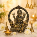 ARTSARA Fine Brass Raj Rajeshwari Devi Idol Goddess Lalita Tripura Sundari Statue for Home Mandir, Lalita Devi Murti Decor Gifts 4 Inch