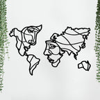 VIBECRAFTS Faces of World Map MDF Wooden Wall Hanger for Home Decor|Office|Gift (WHVC1Pcs1_50023)