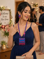 KARRU KRAFFT Traditional Handpainted Terracotta Necklace Set | Handmade Artistic Jewellery | Unique Ethnic Gift for Women | Wedding & Festive Collection