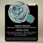FAHABO Shimmer Geometric Woven Cotton Blend Scarf for Women – Lightweight Hijab & Stole Wrap | 73 x 29 Inches (Teal Green)