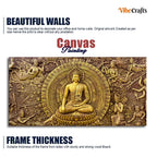 VIBECRAFTS Canvas Paintings for Living Room Drawing Room Canvas Wall Painting of Gautam Buddha for Homedecore|Office|Gift|Livingroom|Bedroom(PTVCH_2398NN)(48 x 24 Inches)