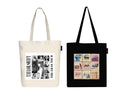 Peach Blossom Printed Cotton Zipper Tote Bags | CBAG - WHT-TAILOR SWIFT_BLK-1989(9) BOX