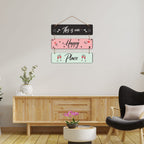 Artvibes This Is Our Happy Place Decorative Wall Art MDF Wooden Wall Hanger for Living Room | Quotes Decor Item | Home Quotes Wall Hanging | Modern Decor Items | Wall Poster | Unique Gift (WH_5304N)