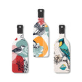 Artvibes Birds on Branch Decor Bottle shaped Wooden Wall Hanging | Living Room | Office | Cafe | Painting Wall Decor | Handcrafted Art | Aesthetic Wooden Decor | Gift Items (WH_9528N), Set of 3