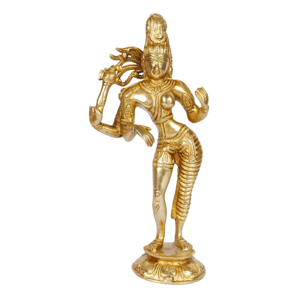 ARTVARKO Brass Ardhanarishvara Ardhnarishwar Statue (Half Shiva & Parvati) | Ardhnari | Shiv Parvati Double Avatar | Shiv Parvati Idols for Shivaratri Mahashivaratri Maha Shivratri