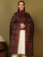 Pashmoda Women Gulraiz Kaani Wool Blend Kashmiri Shawl (Size: 40x80in, 101x203cm) RSS43