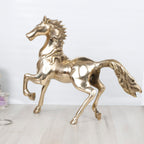 Artavrko Brass Running Horse Showpiece Statues Home Decor Good Luck for Success and Prosperity | Table | Office (12 Inches Gold)
