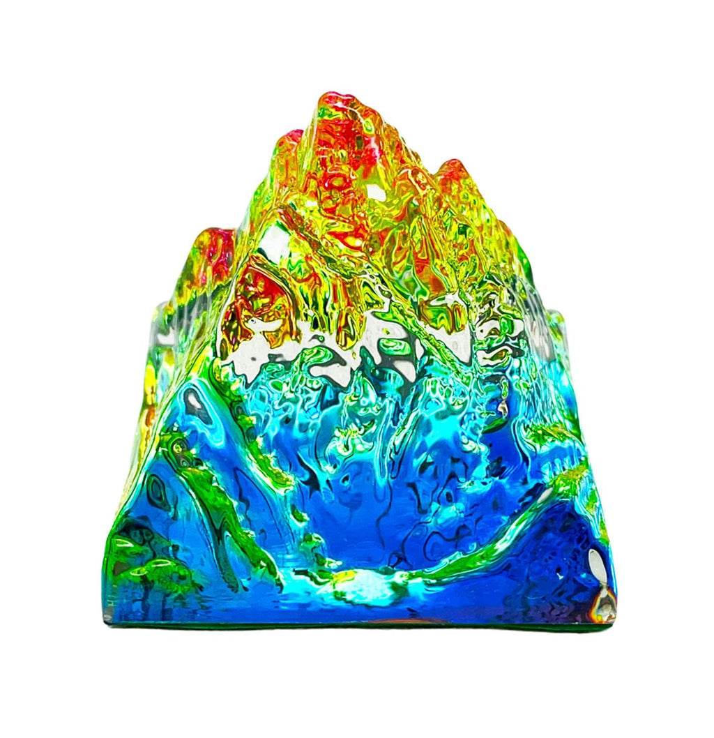 LOGRO Crystal Pyramid for Vastu and Balancing Fengshui Multicolor Mountain, Medium