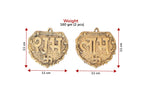 Kridaykraft Metal Shubh Labh Wall Hanging, Golden, Decorative Door Hanging, Swastik Design, 11 cm, 80 gm