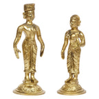 ARTVARKO Brass Raja Rani Couple Idol Statue Showpiece Home Office décor Gift. 6 Inch