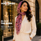 Pick Ur Needs Premium Satin Silk Feel Rectangle Scarf for Womens & Girls Floral Printed Long Fashion Stall Soft Lightweight Neck, Head & Shoulder Wrap