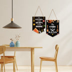 Artvibes My Kitchen is Heart of Home Decoration Printed MDF Wooden Wall Art For Kitchen | Restaurants | Quotes Decor | Kitchen Quotes Wall Hanging | Wall Illustrations | Gift (WH_7101N), Set of 2