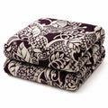 Rubru Leo Flannel AC Blanket | Ultra-Soft Lightweight Blanket for Year-Round Use | Warm, Cozy and Machine Washable, Wine Royal, Double Kafalo