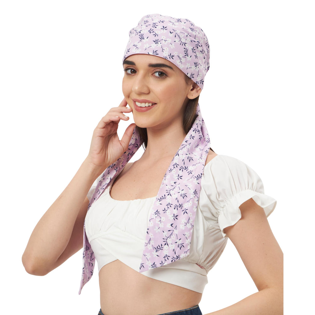 The Headscarves Cotton Printed Headscarf for Women – Soft Chemo Headwear, Stylish Hijab Cap, Breathable Headwrap for Hair Loss, Modest Fashion Scarf & Cancer Turban