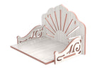 VJ SONS Art and Craft Wooden Temple Beautiful Plywood Mandir Pooja Room Home Decor Office OR Home Temple (White)