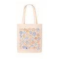 DOODLE Eco-Friendly Reusable Cotton Canvas Travel Tote Bag | Inner & Outer Zip Pockets | Ideal for Travel, Shopping, College & Office Use | Travel Stamps