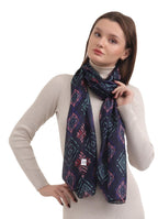 EH 100% Pure Mulberry Silk Scarf for Women, head scarf, neck scarf, hair scarf, digital printed long (22 X 72) (MC 20)
