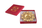 R Ayurveda Copper Diya Shape Flower Decorative Urli Handcrafted Bowl for Floating Flowers and Tea Light Candles Home,Office and Table Decor| Diwali Decoration Items for Home with Gift Box (10 Inches)