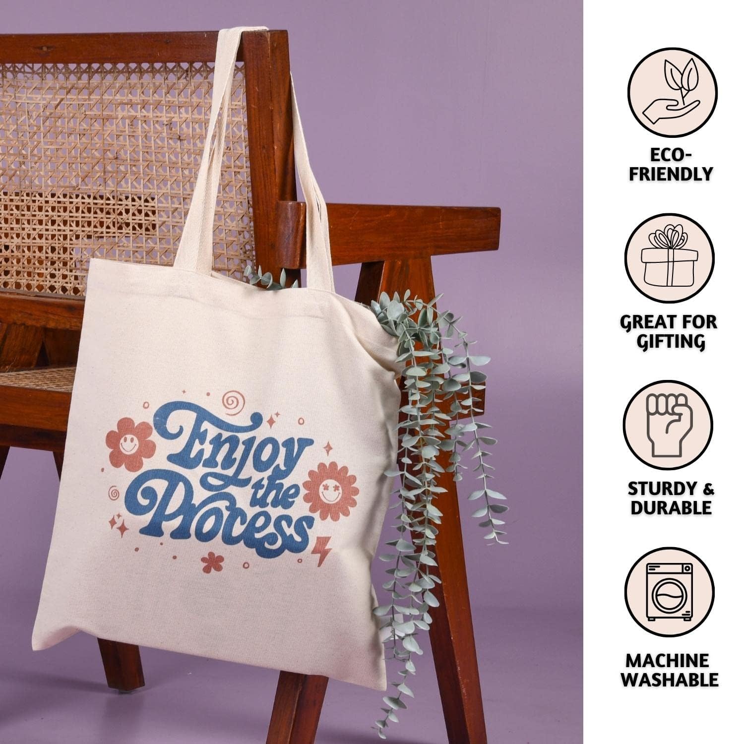 Folkulture Tote Bag with Zipper, Office Tote bag For Woman, College Girls
