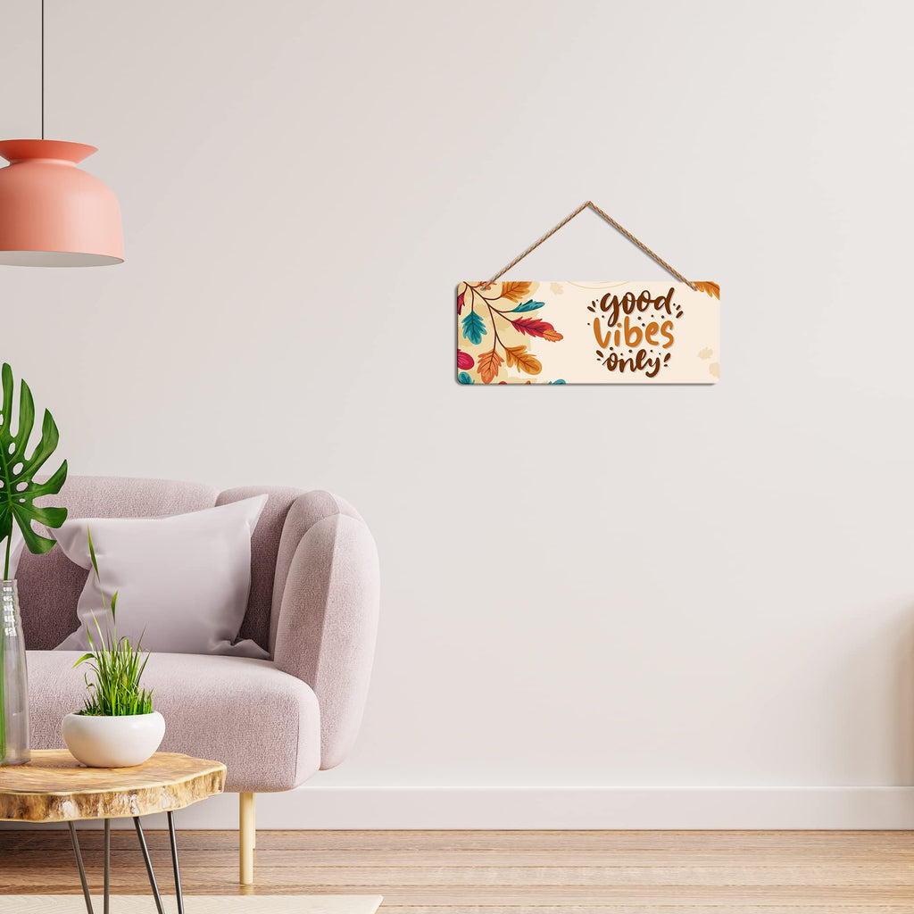 Artvibes Good Vibes Only Printed Wooden Wall Hanging For Living Room | Office | Quotes Decor Item | Wall Poster | Office Decoration Item | Wall Art Print | Inspirational quotes | Gift Items (WH_3907N)
