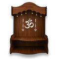 HOMEWEY DECOR Wooden Home Temple Handcrafted Support Heavy Idols Luxurious Finish Pooja Mandir for Home and Office Wall Mount for Room (Design8)