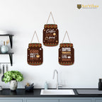 Artvibes Coffee Make Life Better Quote Decorative Wall Hanging Decoration item for Kitchen | Home Decor | House Warming Gifts | Kitchen Quotes Decor Item | Wall Decoration (WH_8916N)