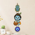 Artvibes Laddu Gopal Evil Eye Wall Decor for Home and Office | Nazar Suraksha Hanging for Entrance Temple Living Room | Spiritual Vastu Good Luck Decorative Gift (WH_8572N)