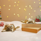 BEHOMA Golden Turtle Votive Holder Mother and Child Set