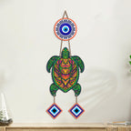 Artvibes Sea Turtle Evil Eye Wall Hanging for Home Entrance | Nazar Battu MDF Wall Decor | Lucky Vastu Wall Art for Living Room | Bedroom | Office | Balcony & Main Door | Unique Gift Item (WH_8539N)