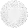 Lace Doilies for Tables, Round Paper Placemats for Party Table Cakes Dessert Trays Tableware Crafts Wedding and More (300pcs-10.5/12/14,inch Round) Kafalo