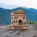SHRI GOPAL ARTS Shree Khatu Shyam Ji Wooden LED Temple (Khatu Shyam Mandir) (L=4.5, W=4.5, H= 6 inches)