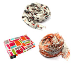 bratkrok WOMEN'S TRENDY FLORAL PRINTED RAYON SCARVES/STOLES MULTICOLOUR (PACK OF 3)