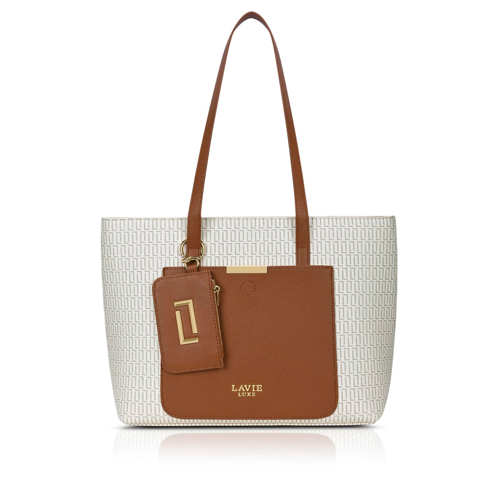 Lavie Luxe Women's Monogram Bliss Tote Handbag | Tote Bag For Work | Ladies purse | Stylish Shoulder Bag | Gift For Women