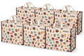 SHIBUI Big Heavy Duty Large Eco Waterproof Cotton Canvas Cloth Grocery Shopping Bag for Men Ladies Vegetable Milk Fruits with Hand Carry Handle Lunch Box Jhola Tote Bags (6, Multi-Color)