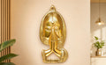 KridayKraft Aluminium Welcome Namaste Lady Door Metal Wall Hanging Decorative Showpiece for Home Wall Decor, House Warming Gift