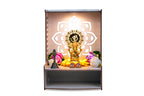 PIXELCRAFTS Wooden Temple Puja Mandir Art and Craft Temple for Home Shop Office with LED SPOT Light. (Size – H 15.5X L 11.5 x W 11 inch) White 4