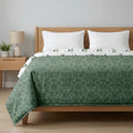 AYKA 100% Cotton Dohar Single Bed 56x85 Inch (143x216 cm)| 150 GSM Lightweight Cooling AC Blanket | Soft Breathable Modern Style Summer Comforter | Reversible Printed Quilt (Floral, Single) Kafalo