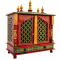 Kamdhenu Art and Craft Wooden Temple/Home Temple/Pooja Mandir/Pooja Mandap/Temple for Home (Jlnew) - 9.5X21 Inch