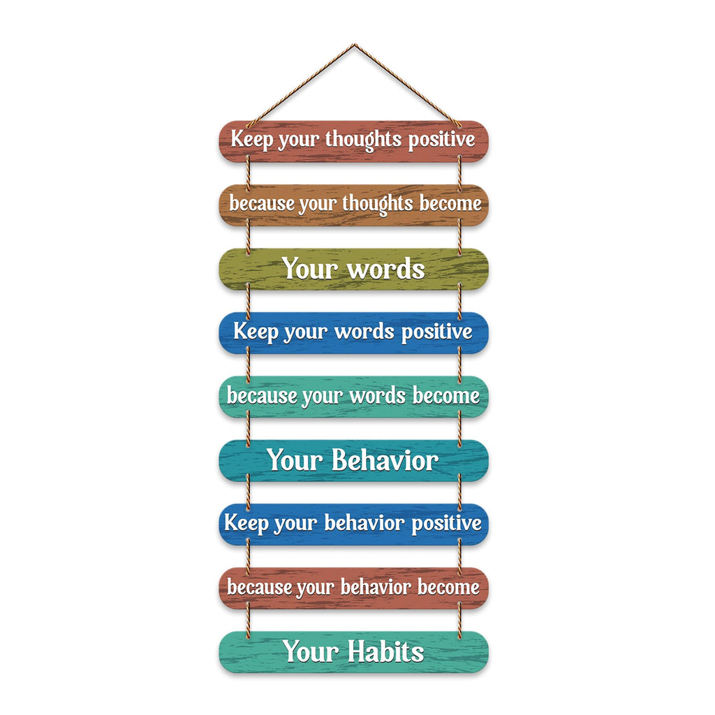 Artvibes Positive Quote Decorative Wall Hanging Ornaments | Quotes Decor Item | Wall Poster | Office Decor | Inspirational Quotes Wall Art | Mdf Wall Decoration | Gift Items (WH_9313N)