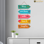 Artvibes Home Quotes Decorative Wall Art Mdf Wooden Wall Hanger For Living Room | Bedroom | Gifts | Wall Hangings For Home Decoration | Modern Decor Items | Art Painting (Wh_7303N), Set Of 5