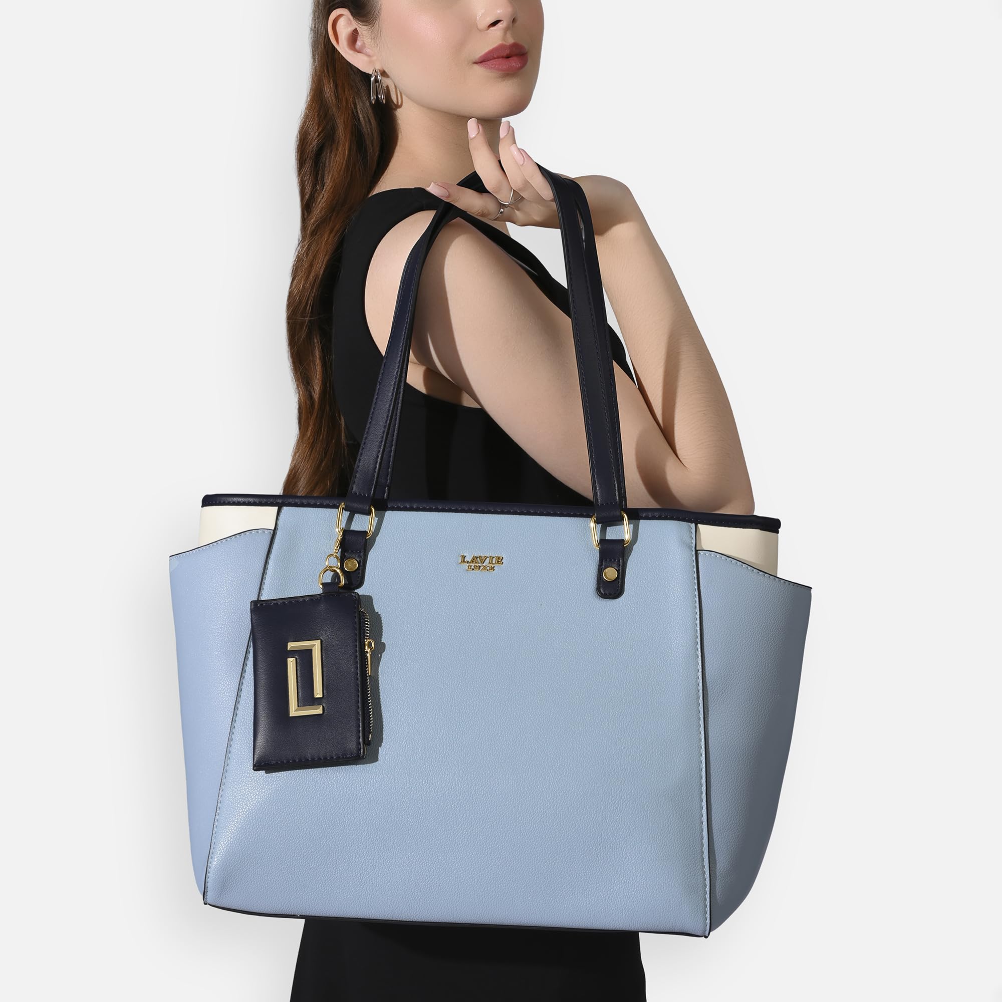 Lavie Luxe Women's Addie Large Laptop Tote Handbag | Fits Upto 15 Inch Laptop | Laptop Bag for Work | Ladies purse | Stylish Shoulder Bag | Gift For Women