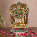ARTVARKO Kali Maa Murti Brass Maha Kali Ten Legs Mahakali Kalika Maa Statue Idol Puja Murti Decor 4.5x6 Inches
