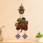 Artvibes Om Namah Shivaya Evil Eye Wall Hanging for Home Temple | Spiritual MDF Wall Decor | Vastu Decorative Art for Living Room | Entrance | Office & Main Door | Gift Item (WH_8591N)